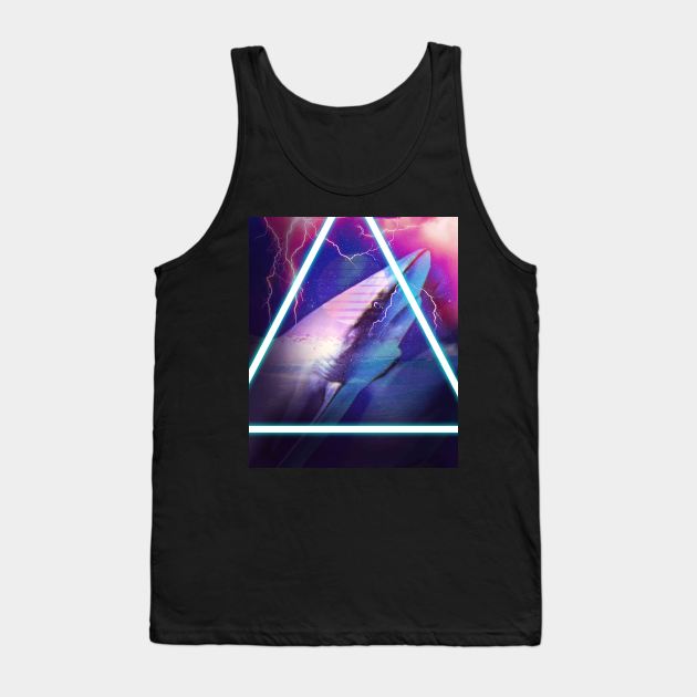 Trippy Shark Rave Tank Top by Random Galaxy